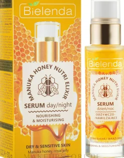 Pflegendes Gesichtsserum für die Tages- und Nachtpflege mit Manuka Honig und Gelée Royale