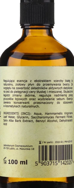 Regulierende Gesichtsessenz mit weißem Weidenextrakt