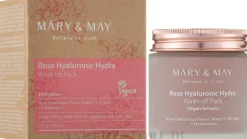 Reinigende Maske mit Rosenextrakt und Hyaluronsäure