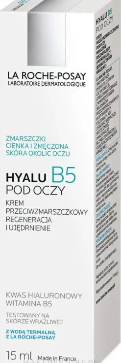 Reparierende Anti-Falten Augenkonturcreme mit Vitamin B5, Hyaluronsäure und Thermalwasser