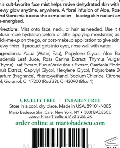 Revitalisierendes und feuchtigkeitsspendendes Gesichtsspray mit Aloe, Kräutern und Rosenwasser