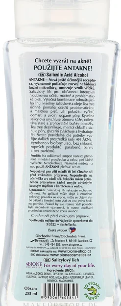 Salicylalkohol für das Gesicht mit Teebaum und Menthol