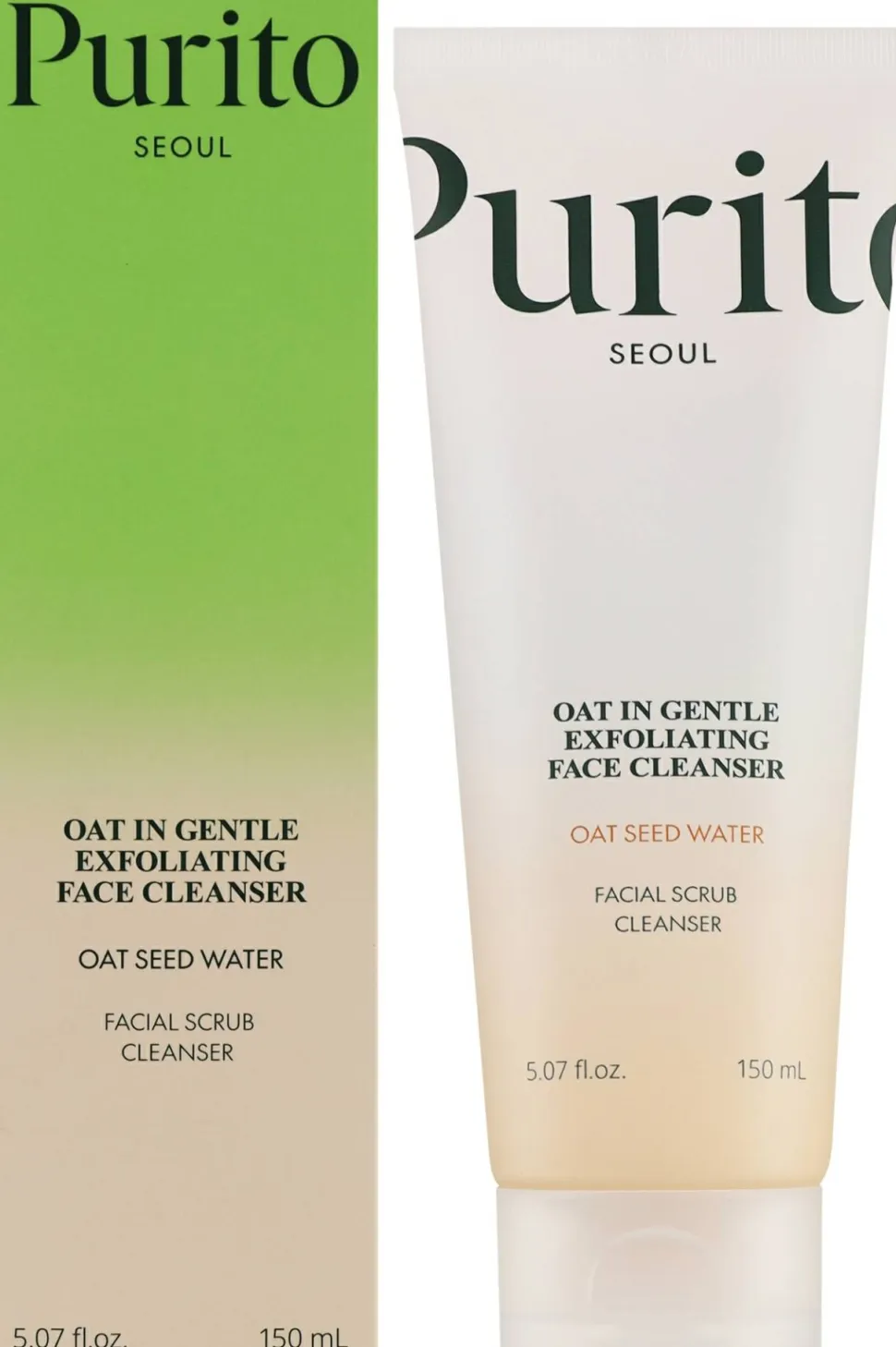 Sanftes Peeling-Gesichtsreinigungsmittel mit Hafer