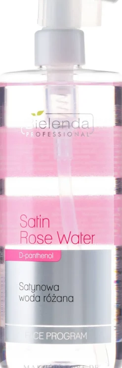 Satin Rosenwasser mit Rosenblütenextrakt, D-Panthenol und Harnstoff