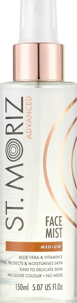 Selbstbräunungsspray für das Gesicht mit Aloe Vera und Vitamin E