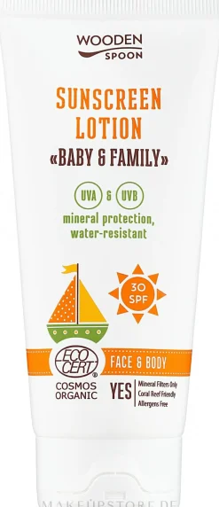 Sonnenschützende Körper- und Gesichtslotion für Babys und Erwachsene SPF 30