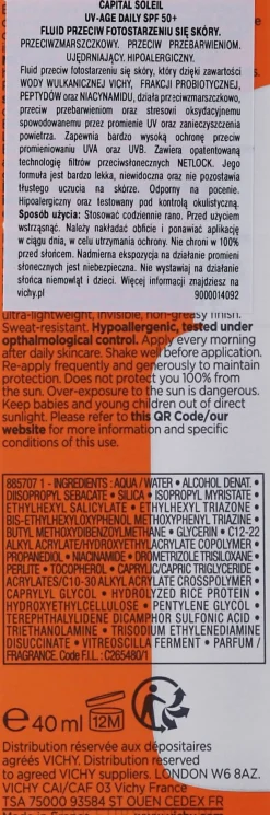 Sonnenschutzfluid für das Gesicht mit Peptiden, Niacinamid und vulkanischem Wasser SPF 50+
