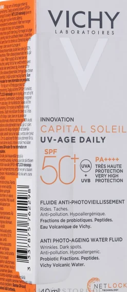 Sonnenschutzfluid für das Gesicht mit Peptiden, Niacinamid und vulkanischem Wasser SPF 50+