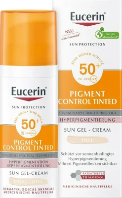 Sonnenschutz-Gel-Creme gegen Pigmentflecken
