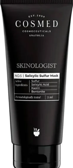 Ton-Gesichtsmaske mit Salicylsäure und Schwefel