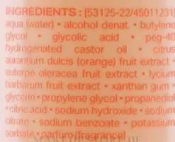 Tonisierende Mikropeeling-Essenz für das Gesicht mit Orangenextrakt und Glykolsäure