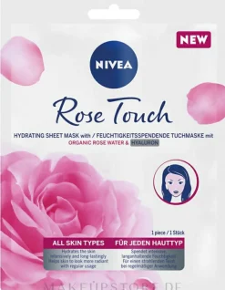 Tuchmaske für das Gesicht mit Hyaluronsäure und Bio-Rosenwasser