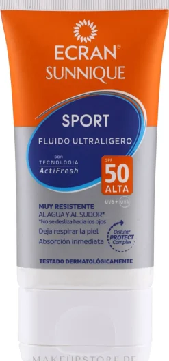 Ultra leichtes Sonnenschutzfluid für das Gesicht Sport SPF 50