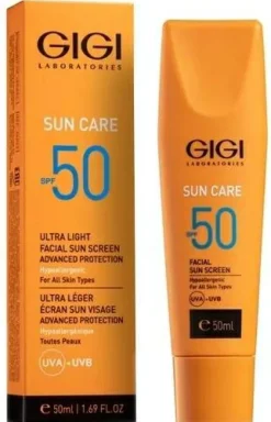Ultra leichte hypoallegene feuchtigkeitsspendende Sonnenschutzemulsion für das Gesicht SPF50