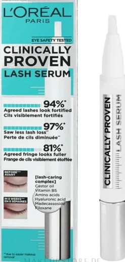 Wimpernserum mit Hyaluronsäure, Aminosäuren und Rizinusöl